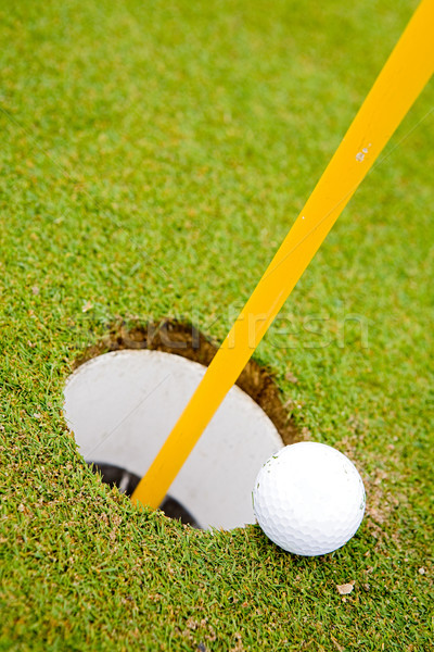 商業照片: 高爾夫球 · 孔 · 關閉 · 高爾夫球 · 夏天 · 綠色