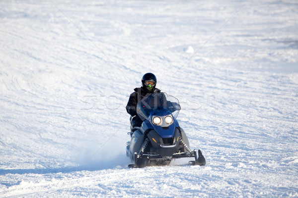 Stock foto: Isoliert · Winter · Schnee · Landschaft · Mann · Sport