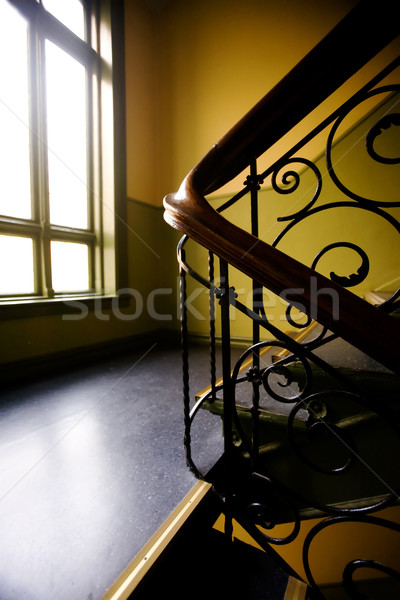 Art escalier bois star noir intérieur [[stock_photo]] © SimpleFoto