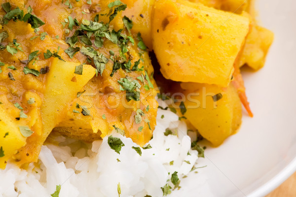 Zdjęcia stock: Indian · food · szczegół · makro · ziemniaczanej · curry