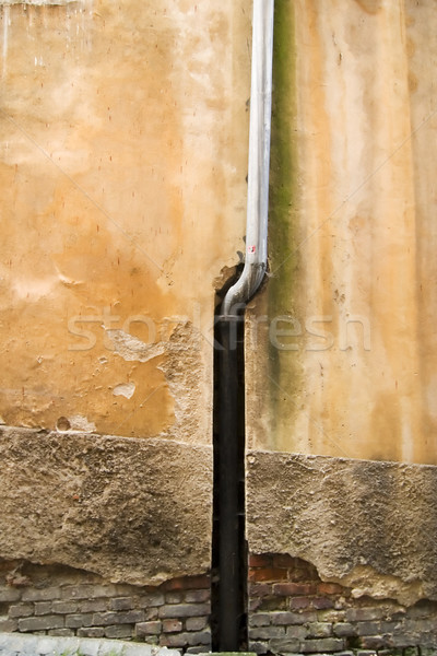 Parede drenar textura tubo superfície Foto stock © SimpleFoto