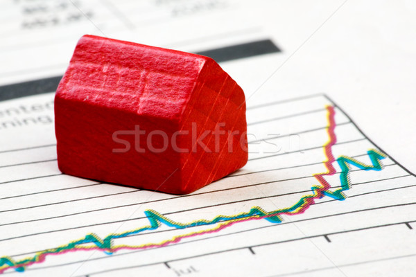 Positive Immobilienmarkt Grafik home Erfolg Tabelle Stock foto © SimpleFoto