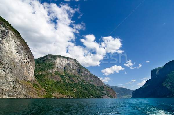Noorwegen schilderachtig natuur landschap regen Stockfoto © SimpleFoto