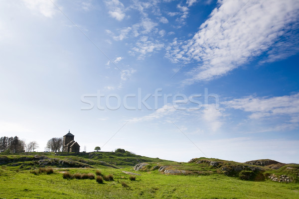 Meadow with Church Stock photo © SimpleFoto