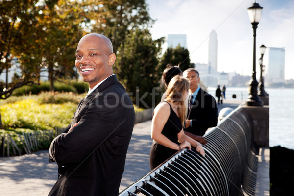 Business ritratto african american uomo d'affari sorriso Foto d'archivio © SimpleFoto