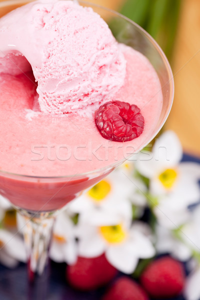 Stock fotó: Fagylalt · málna · smoothie · málna · buli · háttér