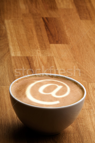 Internet cafe foglia arte web Foto d'archivio © SimpleFoto