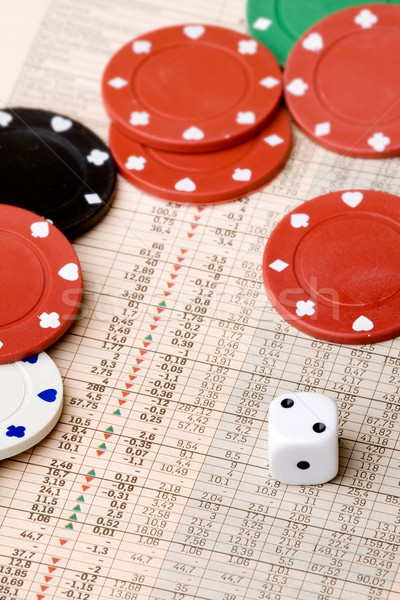 Bourse Gamble dés jetons de casino graphique argent [[stock_photo]] © SimpleFoto