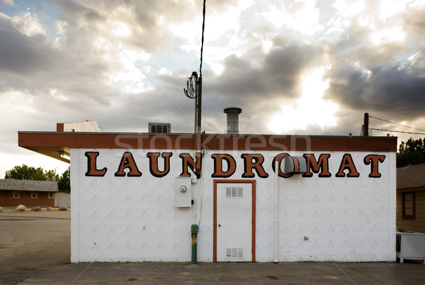 Vintage vieux petite ville bâtiment mur urbaine [[stock_photo]] © SimpleFoto