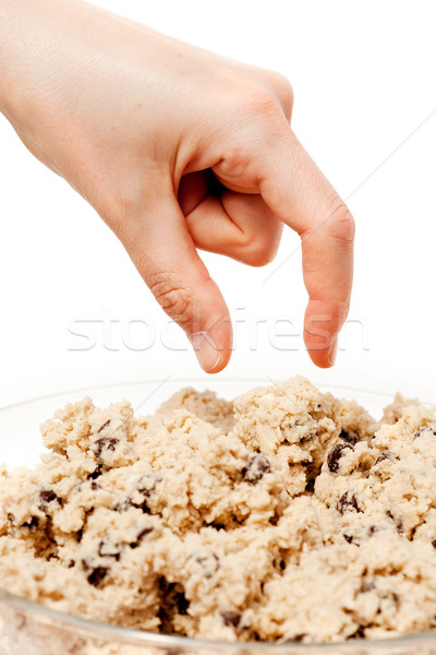 Foto stock: Cookie · comer · mano · tazón · crudo · alimentos