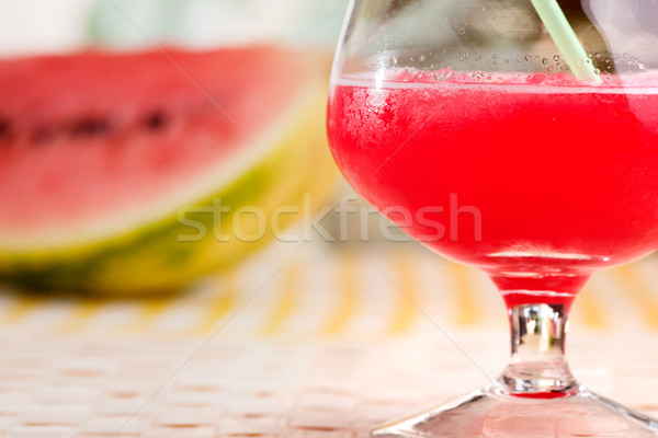 Karpuz içmek kırmızı piknik masası su parti Stok fotoğraf © SimpleFoto