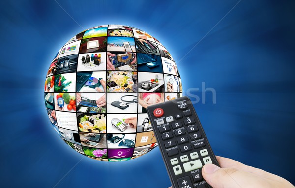 Televisione trasmettere multimediali sfera abstract internet Foto d'archivio © simpson33