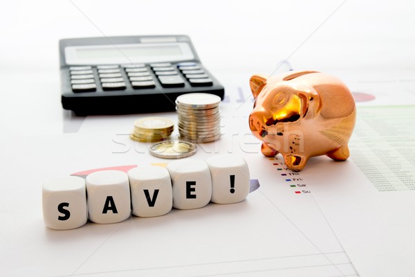 Savings concept on colorful business background Stock photo © simpson33