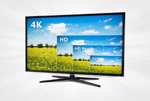 4K television display with comparison of resolutions  Stock photo © simpson33