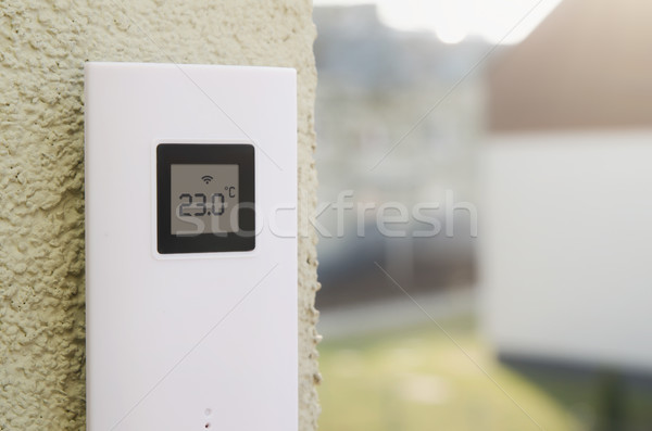 Wireless weather meter installed outdoor Stock photo © simpson33