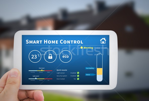 Smart home Kontrolle Technologie Remote Automatisierung Stock foto © simpson33