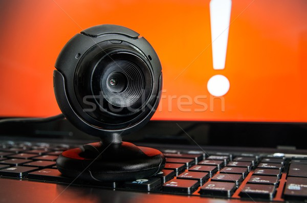 Teia observação câmera espionagem segurança internet Foto stock © simpson33