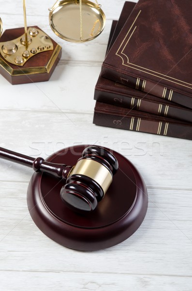 Stock photo: Law gavel justice symbol