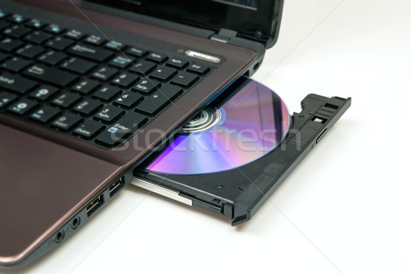 Laptop with open CD or DVD-ROM  Stock photo © simpson33