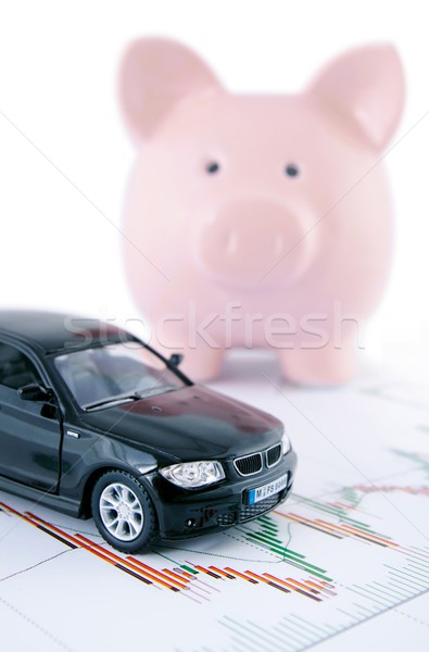 Speichern Geld kaufen Auto fahren wirtschaftlichen Stock foto © simpson33
