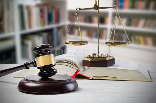 Igazság bíróság könyvtár törvény ügyvéd ügyvéd Stock fotó © simpson33