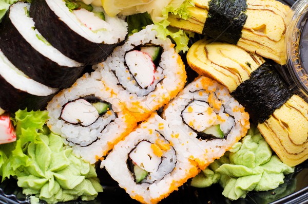ストックフォト: 伝統的な · 日本語 · 寿司 · セット · 食品