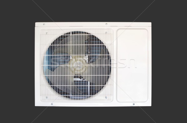 Stock foto: Klimaanlage · isoliert · dunkel · grau · Büro · Technologie