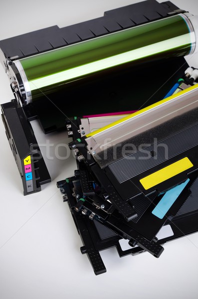 Toner cartridge set for laser printer. Computer supplies. Stock photo © simpson33