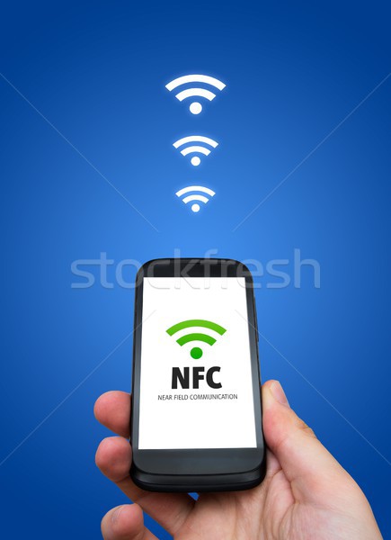 Near field communication. NFC banking payment technology Stock photo © simpson33