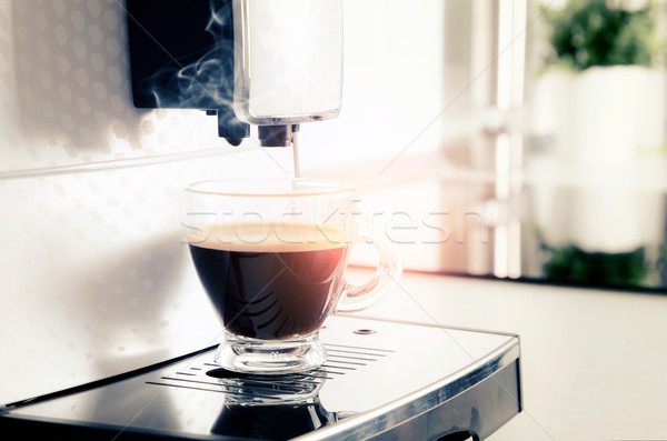 商業照片: 家 · 專業的 · 濃咖啡 · 杯 · 廚房