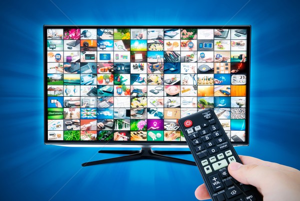 Widescreen high definition TV screen with video gallery. Stock photo © simpson33