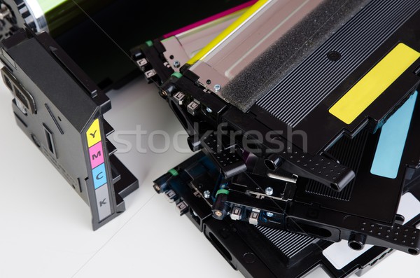 Toner cartridge set for laser printer. Computer supplies. Stock photo © simpson33