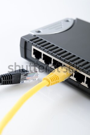 Modernen Wireless wifi Router isoliert weiß Stock foto © simpson33