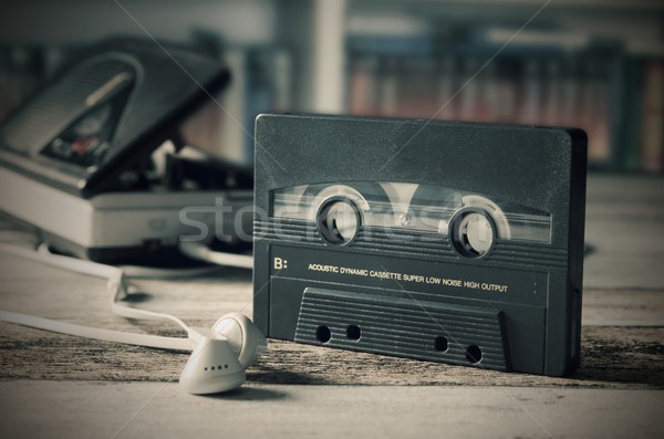 Old casette tape player. Retro style photo. Stock photo © simpson33