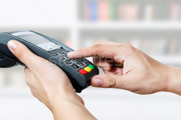 Credit card swipe through terminal for sale Stock photo © simpson33