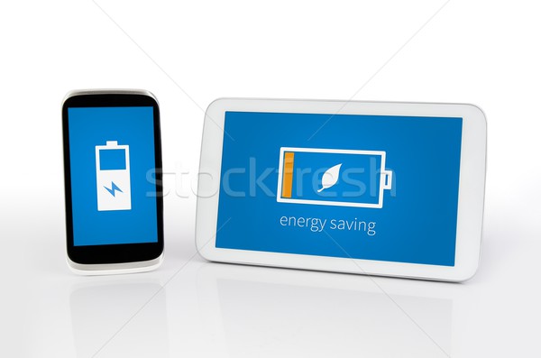 Mobile devices with energy saving mode Stock photo © simpson33