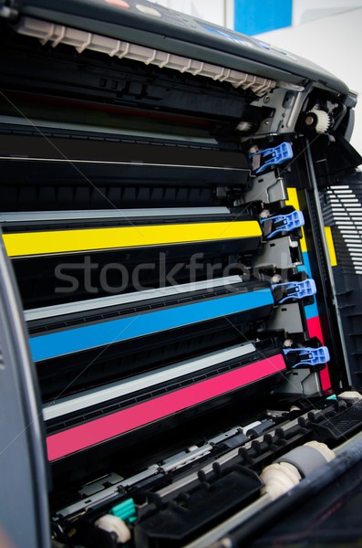 Cor laser impressora tecnologia vermelho imprimir Foto stock © simpson33