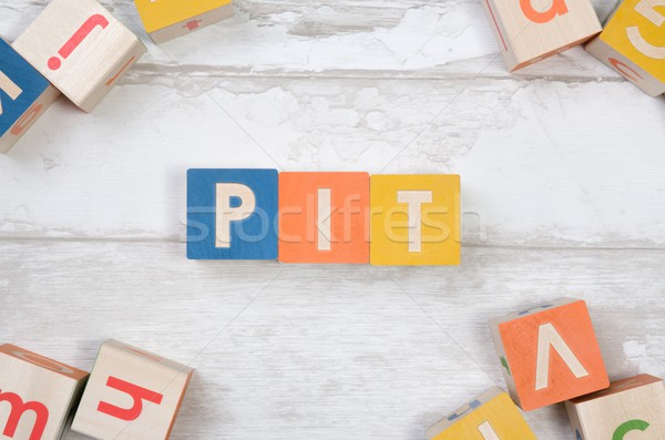 PIT word with colorful blocks Stock photo © simpson33