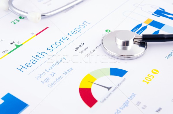 Santé état score rapport stéthoscope médicaux [[stock_photo]] © simpson33