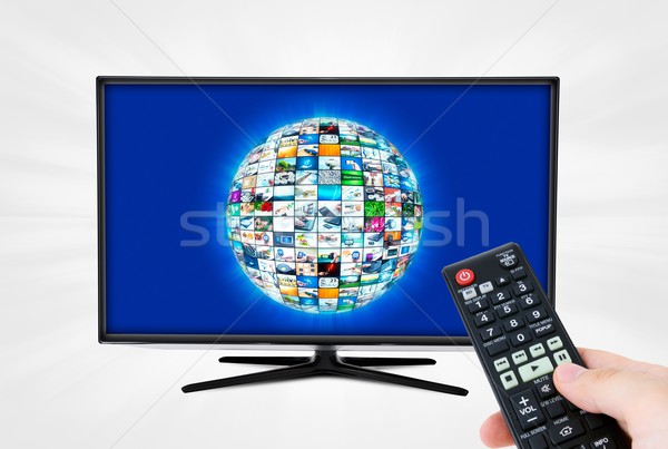 Breedbeeld tv scherm bol video Stockfoto © simpson33