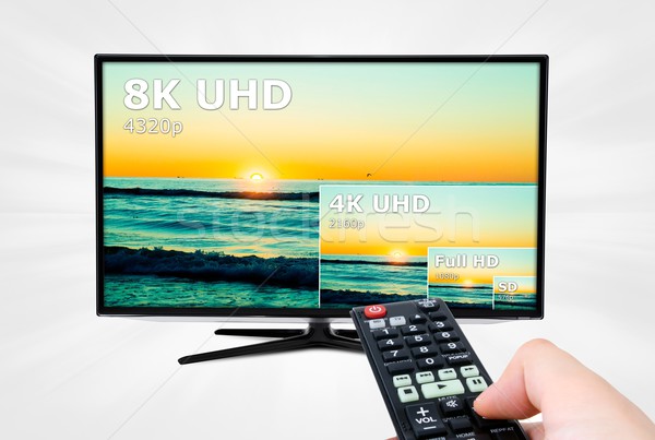 TV ultra HD. 8K television resolution technology Stock photo © simpson33