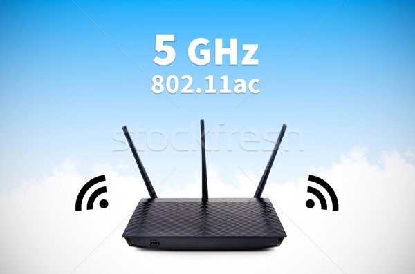 Modern wireless wi-fi router with 5GHz and 802.11ac high speed s Stock photo © simpson33
