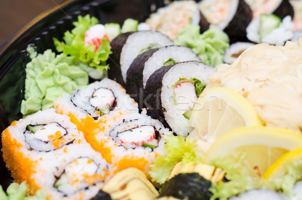 Foto stock: Tradicional · japonês · sushi · conjunto · comida
