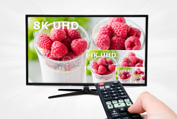 TV ultra HD. 8K television resolution technology Stock photo © simpson33