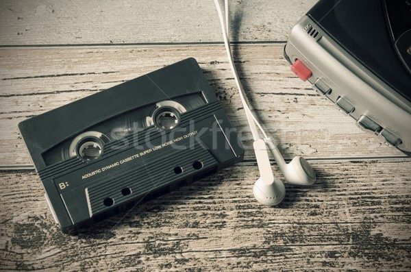 Old casette tape player. Retro style photo. Stock photo © simpson33