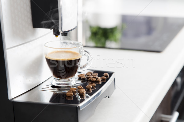 Otthon profi kávéfőző eszpresszó csésze konyha Stock fotó © simpson33