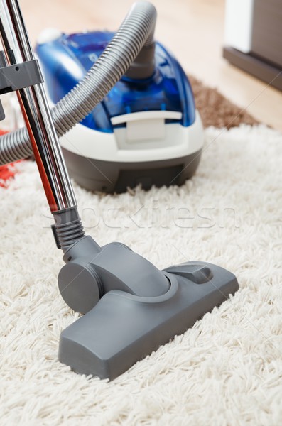 Vacuum cleaner on shaggy carpet inside room Stock photo © simpson33