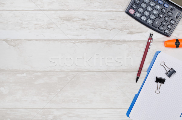 Business desk in office top view banner concept Stock photo © simpson33