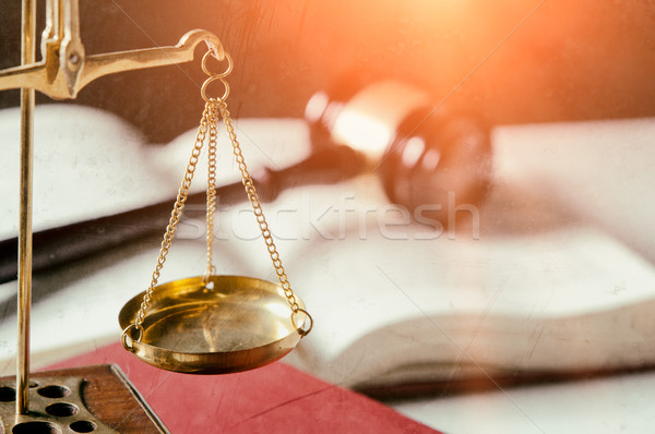 Weight scales in court room library Stock photo © simpson33