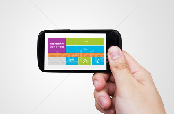 Responsive web design on mobile tablet and smart phone devices Stock photo © simpson33